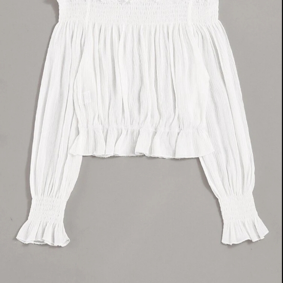 Off the shoulder women's crop peplum top - Picture 3 of 14